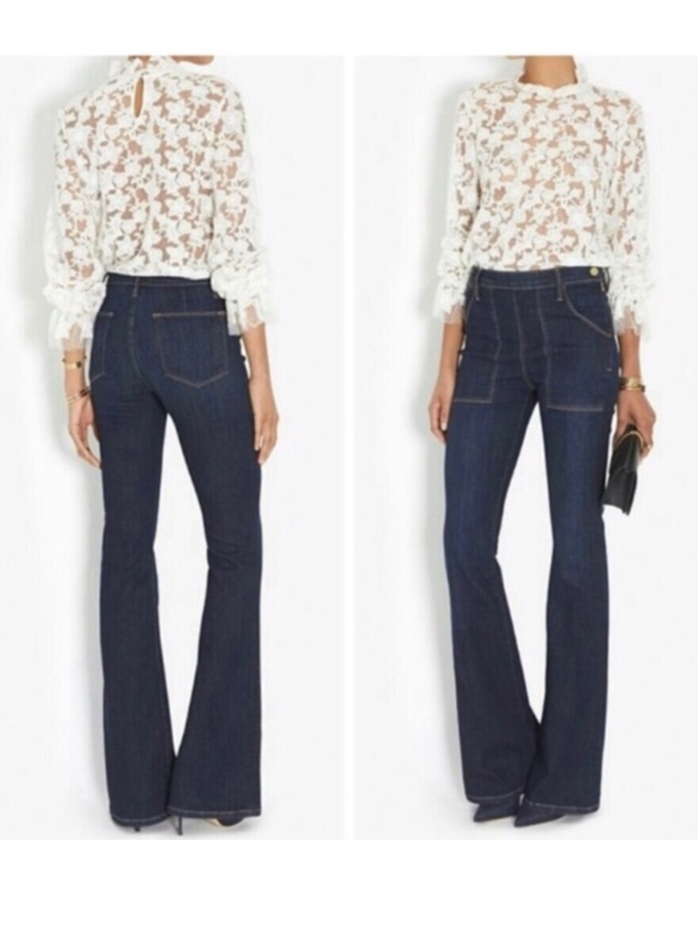 Frame High Rise Le Flare De Francoise Jeans 28